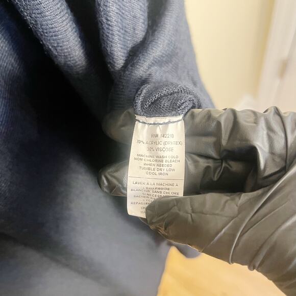 Mer Sea Catalina Sweater Crewneck Oversized Boxy Lagenlook Navy One Size - Picture 8 of 9